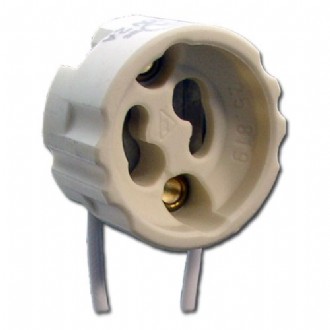 GU10 TWIST AND LOCK BIPIN HALOGEN LAMP HOLDER/SOCKET WITH 6IN LEADS