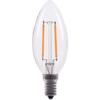 Advantage LED Filament B11 320 2.5W 200lm Dimmable 80CRI 2700K E12 120VAC Clear EIKO 09858