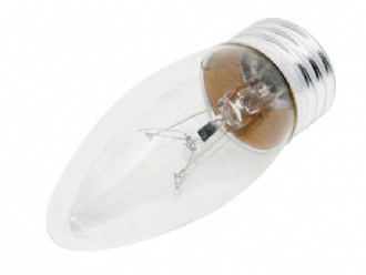 Incandescent Lamp  40W  E26 Base - B-13 Bulb (Blunt Tip) - BC-40B13/CL/LL 