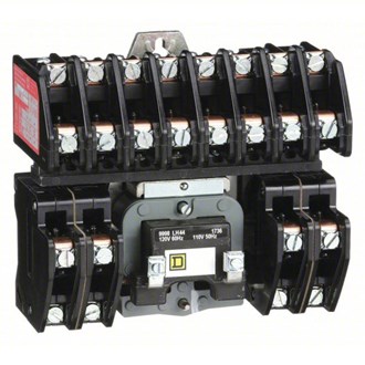 SQUARE D Lighting Magnetic Contactor: 12 Poles, 120V AC, 30 A