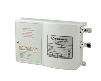 CHRONOMITE LABS Electric Tankless Water Heater: Indoor, 2,400 W, 1.5 gpm Max. Flow Rate