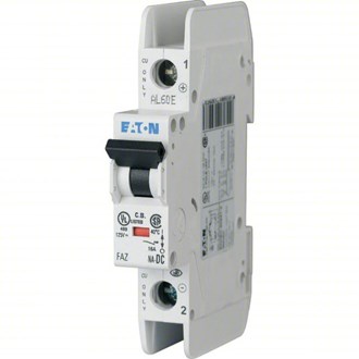 EATON IEC Miniature Circuit Breaker: 8 A Amps, 125V DC, 10 kA at 277/480V AC, Screw, DC Only