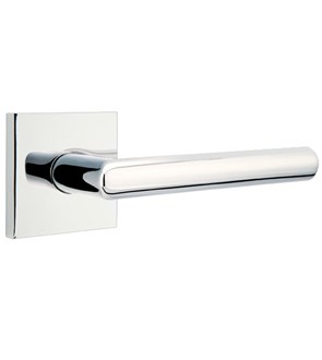 BALDWIN SQUARE PRIVACY LEVER SET WITH CONTEMPORARY SQUARE ROSE