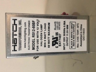 60W Halogen Transformer Bottom Feed With Studs 120Vac, 277VAC or 230VAC - 50-60Hz