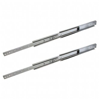 18in 130lb Industrial Duty Full Extension Ball Bearing Side Mount Drawer Slide