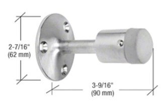 CRL - DL2532A - ALUMINUM - BRUSHED CHROME - DOOR STOP