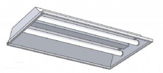 2 ft x 4 ft, Series SRT, Lens Shape Flat, Fluorescent, Bulb Included No