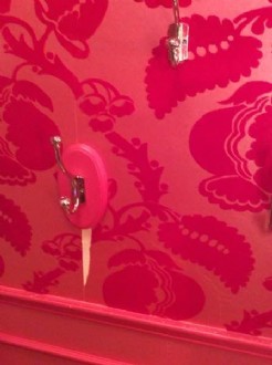 Anita Dalessandro DeCioccio Showroom Wallcoverings - Wall Covering On PINK MICA ELEGANTINE FLOCKED FLOWER EGL NW 056 ATI0023 WC-67