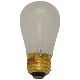 Mini Incandescent Lamp - 11W -  120/130V -  Bulb: S14 - E26 Base - Frosted - BC11S14/F -