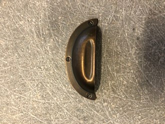 Cup Drawer Pull Brass H1104