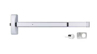 BRINKS COMMERCIAL Industrial Duty 32-in Aluminum Universal Reversible Rim Exit Device