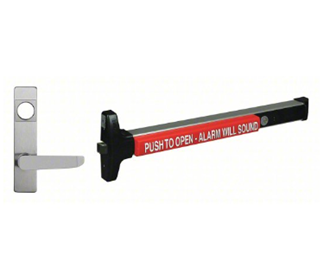 DETEX Rim: For 1 3/4 in to 2 1/4 in Door Thick, 24 in/30 in/36 in/48 in, Fits 2 in Stile Wd, Right