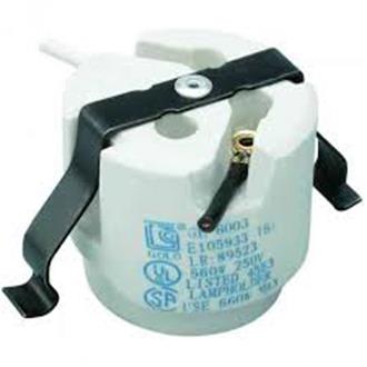 E26/E27 SOCKET - PORCELAIN - WHITE