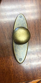Drawer Round Knob Brass with Plate